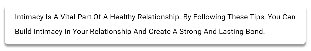 Intimacy, sex Realtionship 