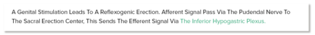 Reflexogenic Erections