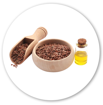 Brown flax seeds