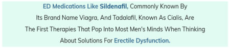 ED Medications Like Sildenafil